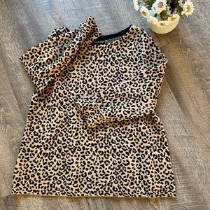 Sweater Top Cheetah Print Size L